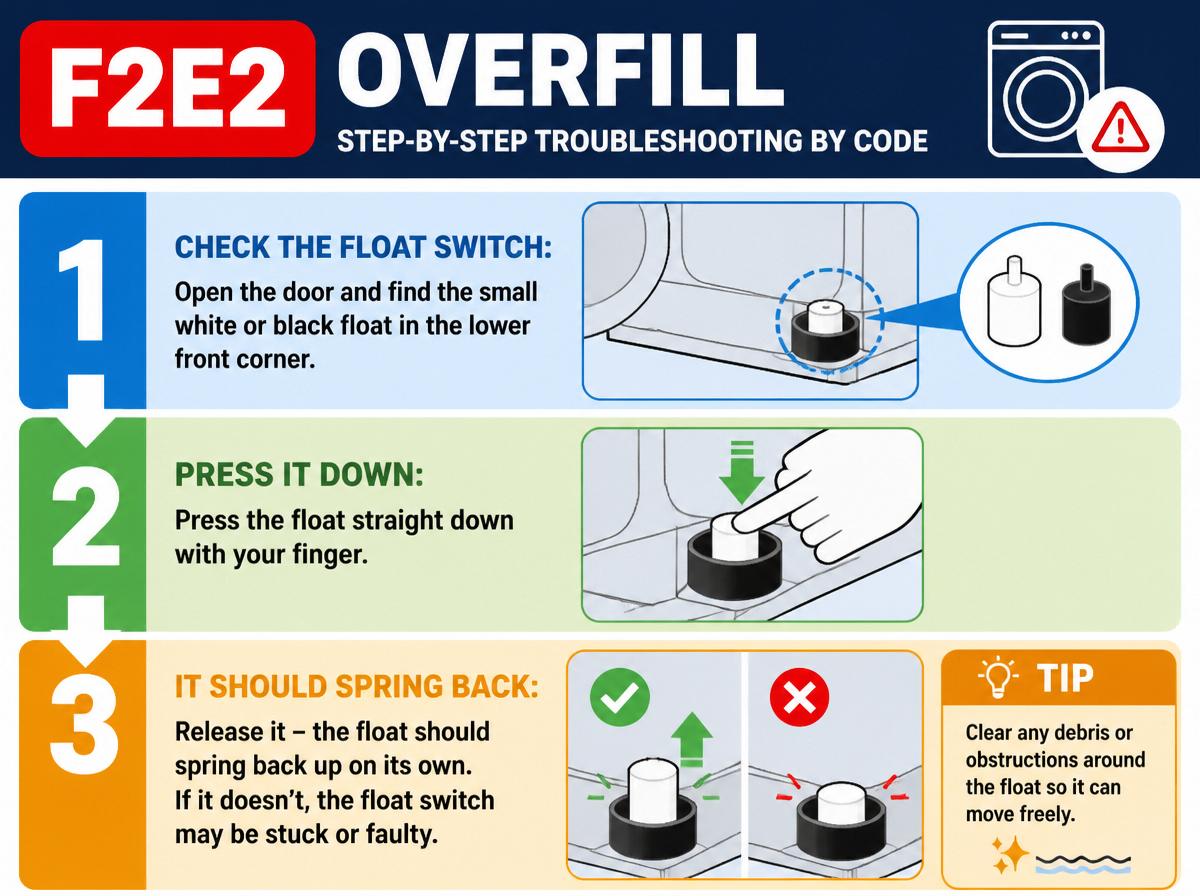 Step-by-step infographic: Maytag Dishwasher Error Codes: Complete Guide and Fixes: Step-by-Step Troubleshooting by Code