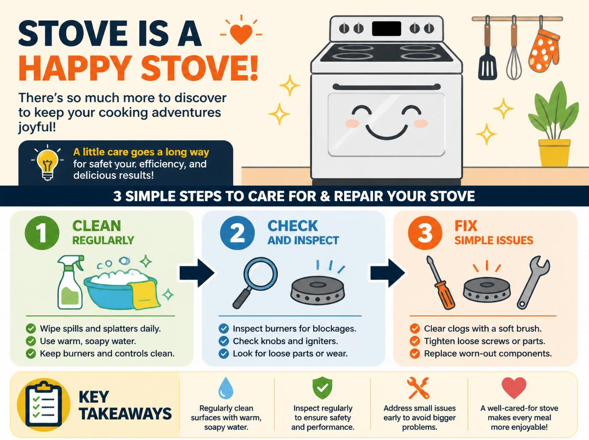 Step-by-step infographic: What Practices Are Essential for Whirlpool Stove Care and Maintenance?: (intro/hero area)